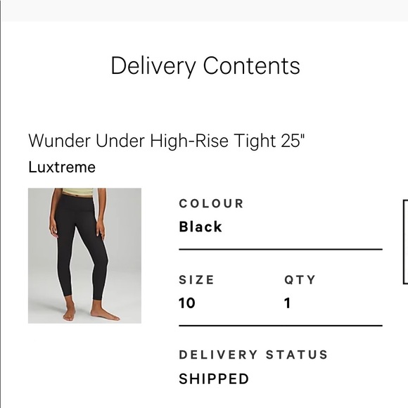 Lululemon Wunder Under High Rise Tight 25” Size 10 - Picture 2 of 5
